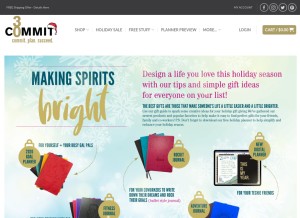 How commit30.com looks like on a tablet such as an iPad.