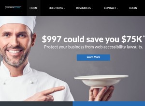 How commonapro.com looks like on a tablet such as an iPad.