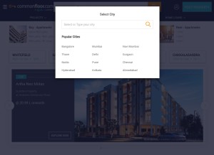 How commonfloor.com looks like on a tablet such as an iPad.