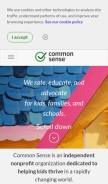 How commonsense.org looks like on a mobile device such as an iPhone.