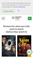 How commonsensemedia.org looks like on a mobile device such as an iPhone.