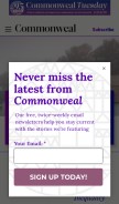 How commonwealmagazine.org looks like on a mobile device such as an iPhone.