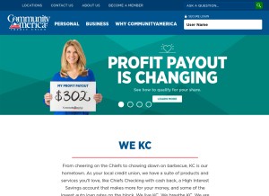 How communityamerica.com looks like on a tablet such as an iPad.