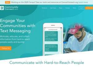 How communityconnectlabs.com looks like on a tablet such as an iPad.