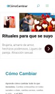 How comocambiar.es looks like on a mobile device such as an iPhone.