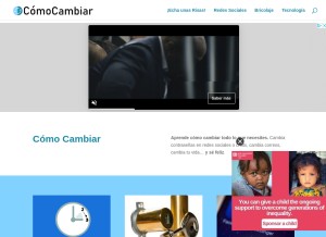 How comocambiar.es looks like on a tablet such as an iPad.