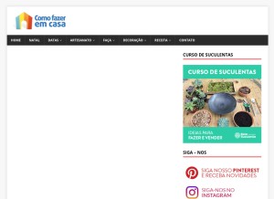 How comofazeremcasa.net looks like on a tablet such as an iPad.
