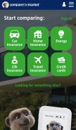 How comparethemarket.com looks like on a mobile device such as an iPhone.