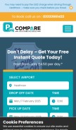 How compareyourparkingdeals.co.uk looks like on a mobile device such as an iPhone.