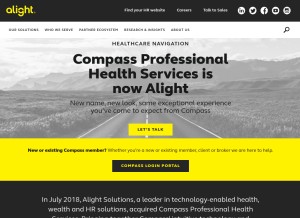 How compassphs.com looks like on a tablet such as an iPad.