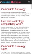 How compatible-astrology.com looks like on a mobile device such as an iPhone.
