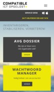 How compatible.nl looks like on a mobile device such as an iPhone.