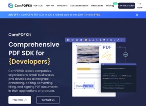 How compdf.com looks like on a tablet such as an iPad.
