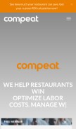 How compeat.com looks like on a mobile device such as an iPhone.