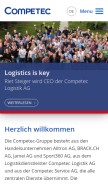 How competec.ch looks like on a mobile device such as an iPhone.