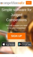 How competitionsuite.com looks like on a mobile device such as an iPhone.