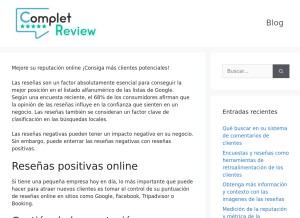 How completreview.com looks like on a tablet such as an iPad.