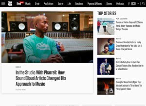 How complex.com looks like on a tablet such as an iPad.
