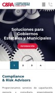 How complianceandriskadvisors.com looks like on a mobile device such as an iPhone.