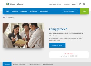 How complytrack.com looks like on a tablet such as an iPad.