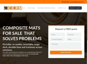 How compositebaserigmats.com looks like on a tablet such as an iPad.