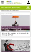 How compta-online.com looks like on a mobile device such as an iPhone.