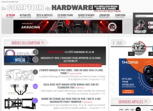 How comptoir-hardware.com looks like on a tablet such as an iPad.