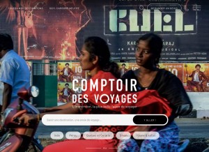 How comptoir.fr looks like on a tablet such as an iPad.
