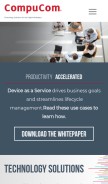 How compucom.com looks like on a mobile device such as an iPhone.