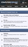 How computerforums.org looks like on a mobile device such as an iPhone.