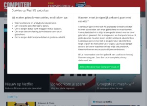 How computertotaal.nl looks like on a tablet such as an iPad.