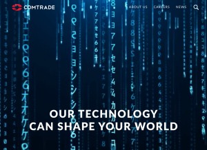 How comtrade.com looks like on a tablet such as an iPad.