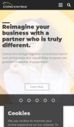 How concentrix.com looks like on a mobile device such as an iPhone.