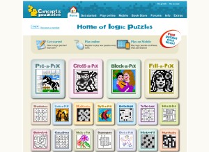 How conceptispuzzles.com looks like on a tablet such as an iPad.