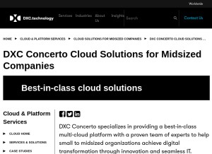 How concertocloud.com looks like on a tablet such as an iPad.