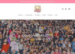 How concon.shop looks like on a tablet such as an iPad.