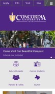 How concordia.edu looks like on a mobile device such as an iPhone.