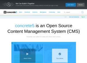 How concrete5.org looks like on a tablet such as an iPad.