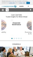 How conference-board.org looks like on a mobile device such as an iPhone.