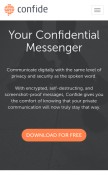How confideapi.com looks like on a mobile device such as an iPhone.