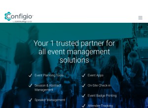 How configio.com looks like on a tablet such as an iPad.