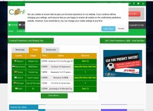 How confirmbets.com looks like on a tablet such as an iPad.