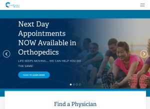 How confluencehealth.org looks like on a tablet such as an iPad.
