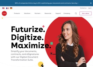 How conga.com looks like on a tablet such as an iPad.