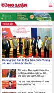 How congluan.vn looks like on a mobile device such as an iPhone.