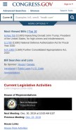 How congress.gov looks like on a mobile device such as an iPhone.