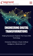How congruentsoft.com looks like on a mobile device such as an iPhone.