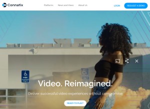 How connatix.com looks like on a tablet such as an iPad.