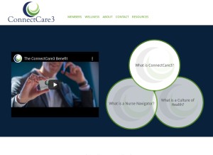 How connectcare3.com looks like on a tablet such as an iPad.