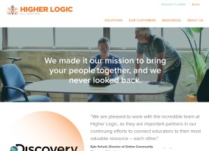How connectedcommunity.org looks like on a tablet such as an iPad.